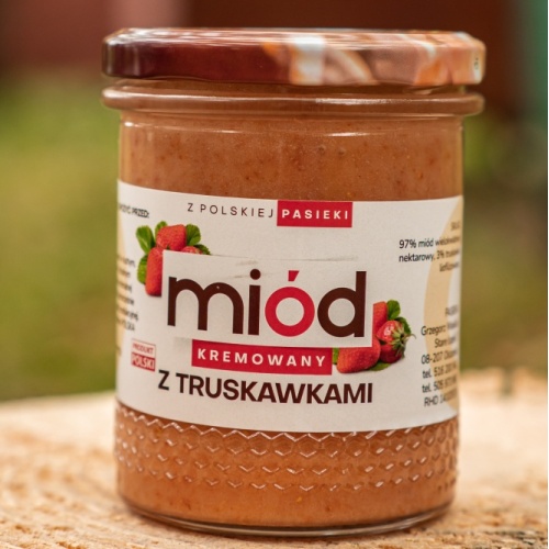 Miód kremowany z truskawkami 0.520 kg miod_kremowany_z_truskawkami